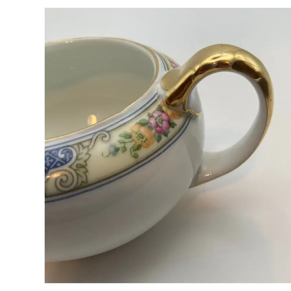 VTG Bohemia Ceramic Works Cecil Pattern Porcelain Creamer Pitcher Czechoslovakia